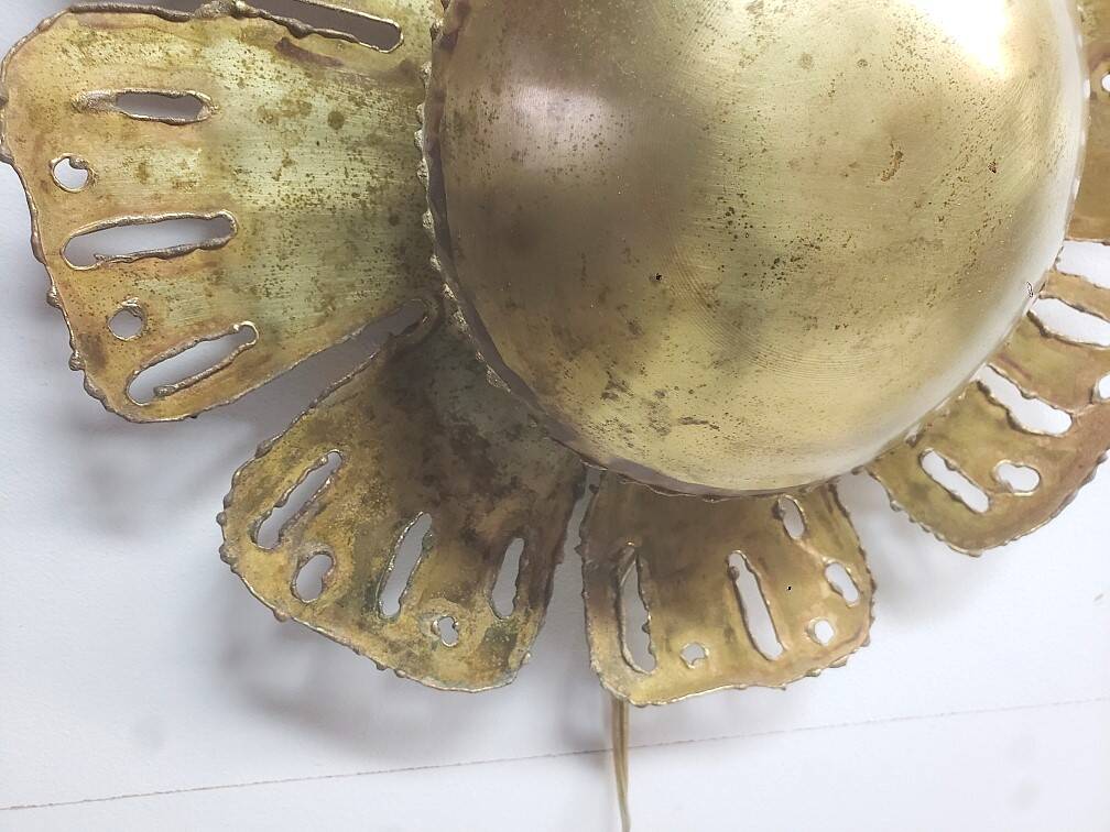 Svend Aage Holm, Paire d'Appliques Scandinaves "flower", 1960