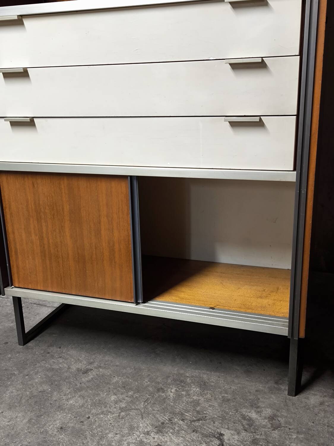 Vintage EFA bookcase and shelves by Georges Frydman