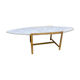 Coffee table carrara marble/solid brass 1960
