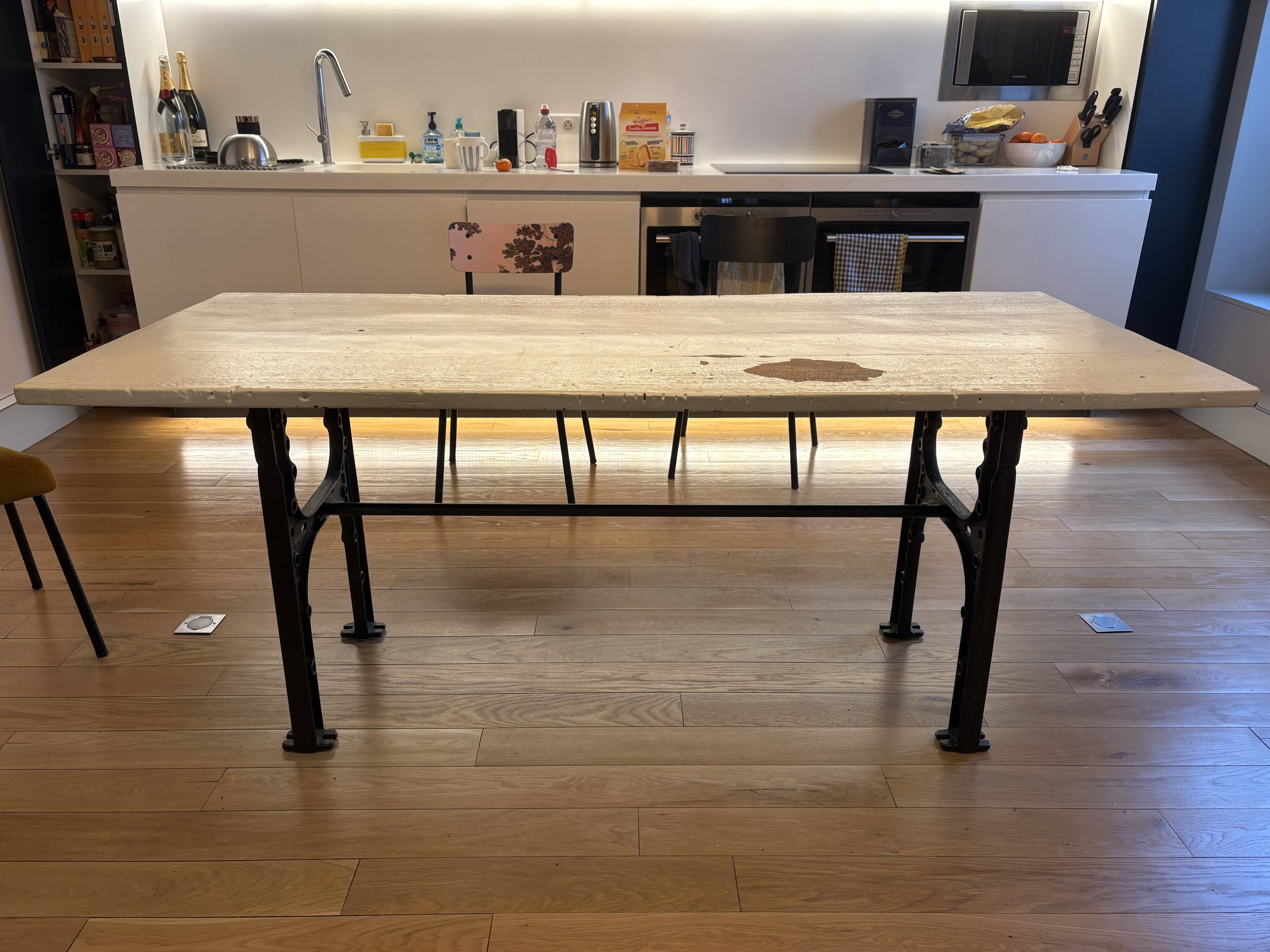 Industrial dining table