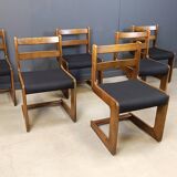 Set of 6 cantilever dining chairs by Casala, 1970s