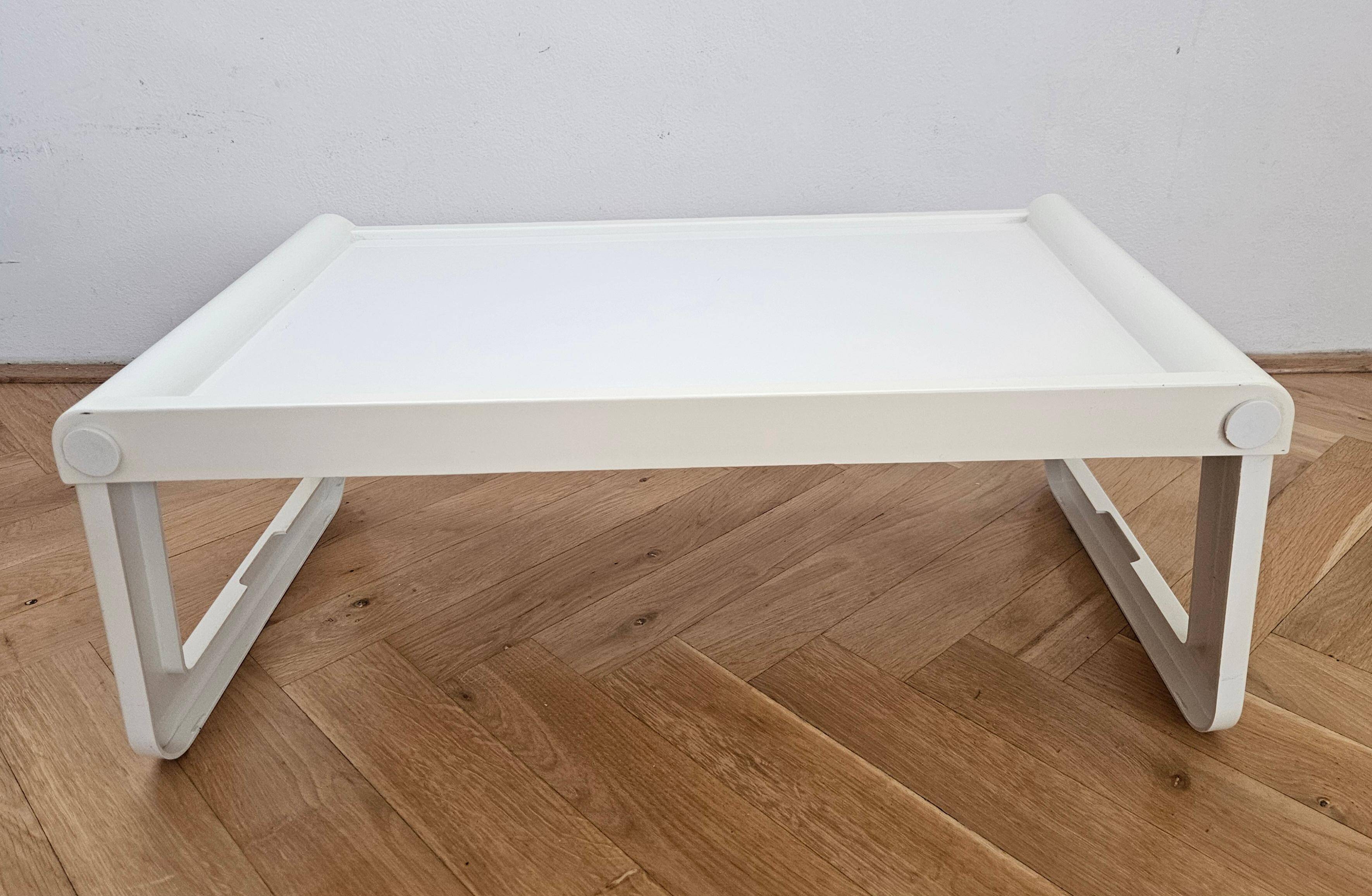 Midcentury Space Age Bed Breakfast Table Tray Guzzini, Luigi Massoni, 1970s