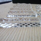 Set of 11 lead crystal knife holders