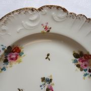 Old table service of 18 pieces in porcelain of limoge