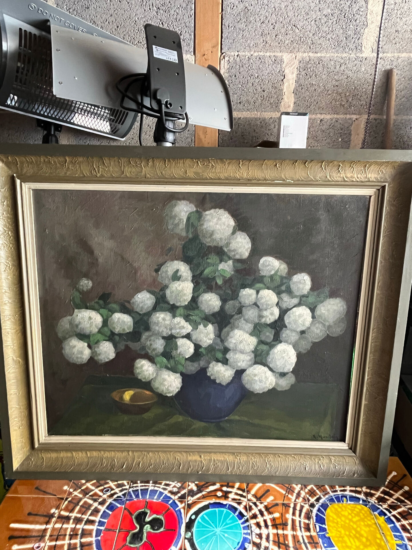 Large oil painting on canvas signed by Charles Husslein.