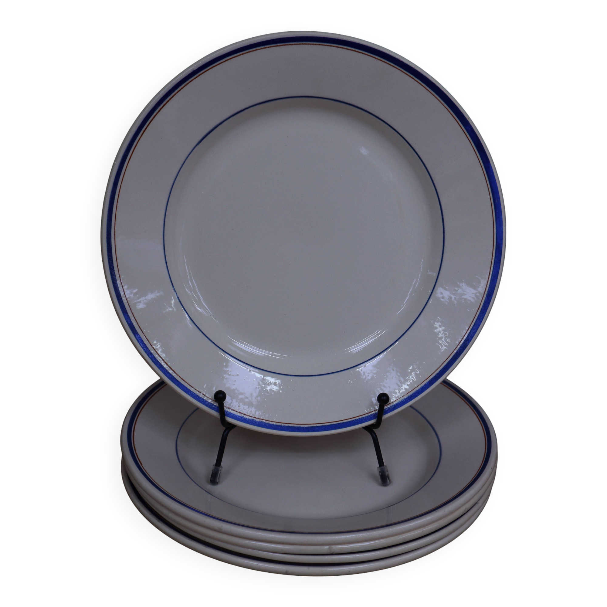 Lot de 5 assiettes plates « Moulin des Loups – Louvois »