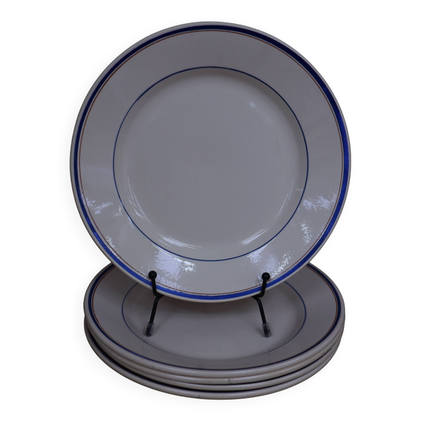 Lot de 5 assiettes plates « Moulin des Loups – Louvois »