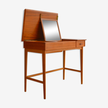 Coiffeuse, bureau scandinave teck 1960 vintage