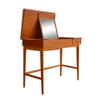 Coiffeuse, bureau scandinave teck 1960 vintage
