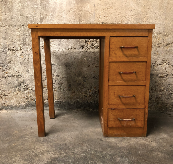 Vintage desk in light wood