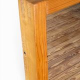 Modernist mirror in solid elm from the 1950s.