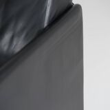 Black leather DS 78 sofa by De Sede