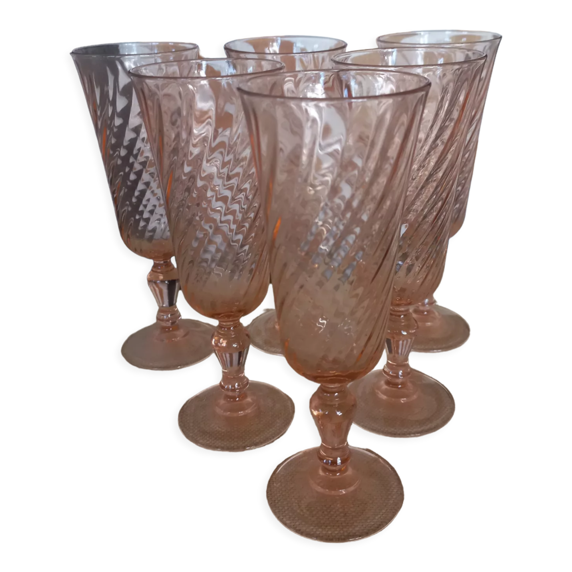 6 champagne flutes rosaline Arcoroc