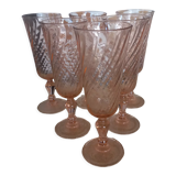 6 champagne flutes rosaline Arcoroc
