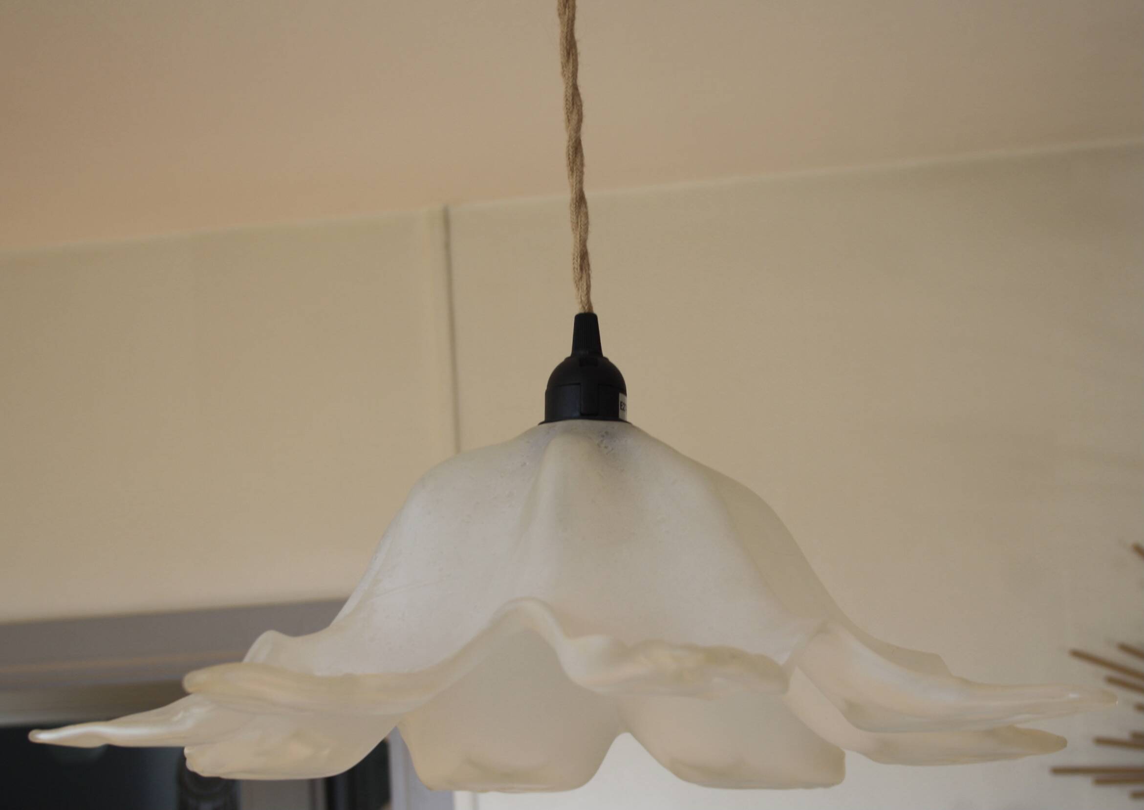 Large glass "flower" pendant light