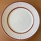 6 assiettes plates anciennes en faïence de Longchamp