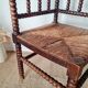 1950s turned wooden corner chair