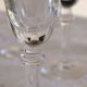 Set 6 mouth-blown wine glasses 50s