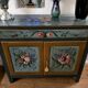 Italy 19th century: Venetian sideboard with hand-painted decorations.