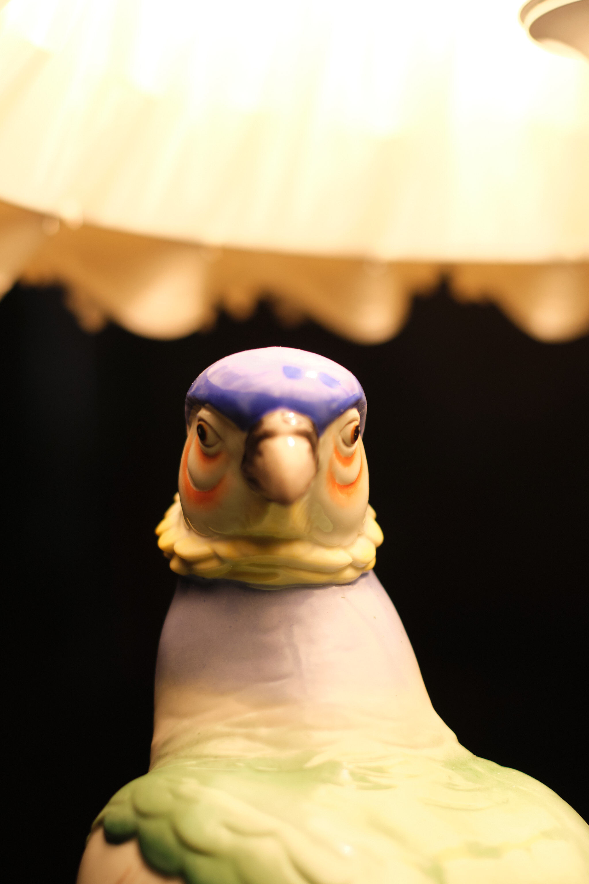 Porcelain Pheasant Table Lamp Germany 1950s