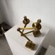 Pair of brass wall lights with articulated arms from the 70s