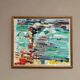 Swedish Oil on Canvas“Abstract Composition” by Klas Engman– Vintage &Framed