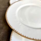 6 gold Limoges porcelain dessert plates