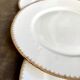 6 gold Limoges porcelain dessert plates