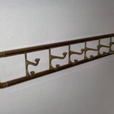 Vintage Art-Deco brass Wall Coat Rack France, 1940s