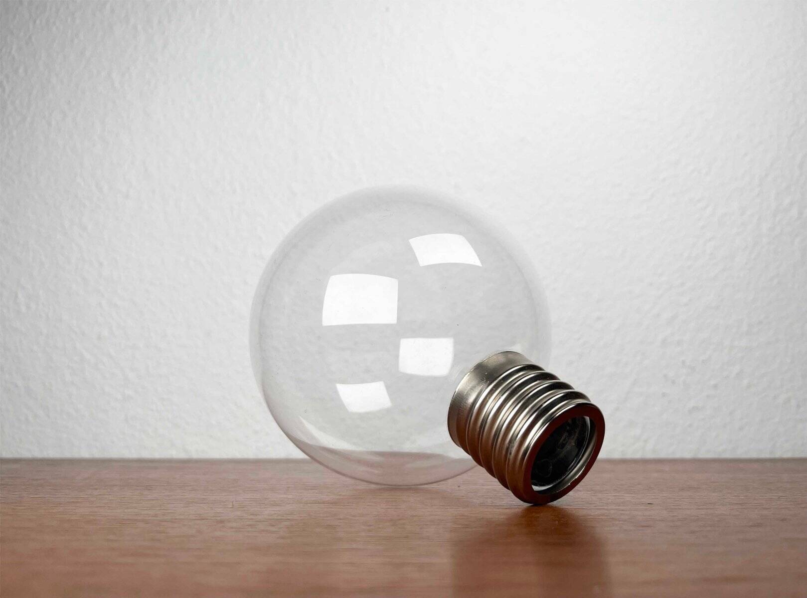 Vintage German Space Age replacement or spare glass piece for lamp by Motoko Ishii for Staff, 1970s.