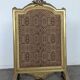 Louis XVI gilded wooden fire screen with tapestry