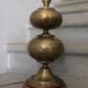 Vintage brass double globe lamp