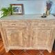 Buffet Art Déco des années 40 en bois massif blanchi – restaurer