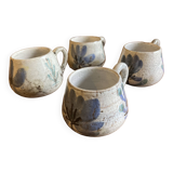Ensemble de quatre tasses à café. Gustave Reynaud.
