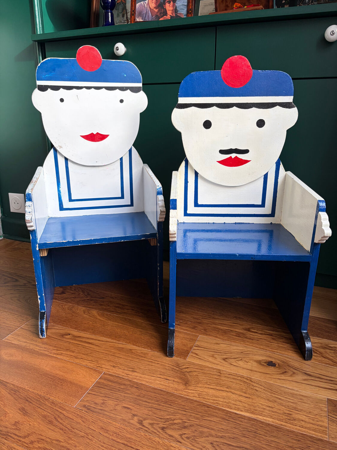 Pair of children's sailor armchairs
