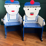 Pair of children's sailor armchairs