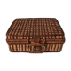 Two tone wicker suitcase
