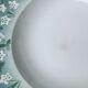 5 Hollow plates Sarreguemines wavy edge blue white flowers