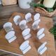 White porcelain name holder
