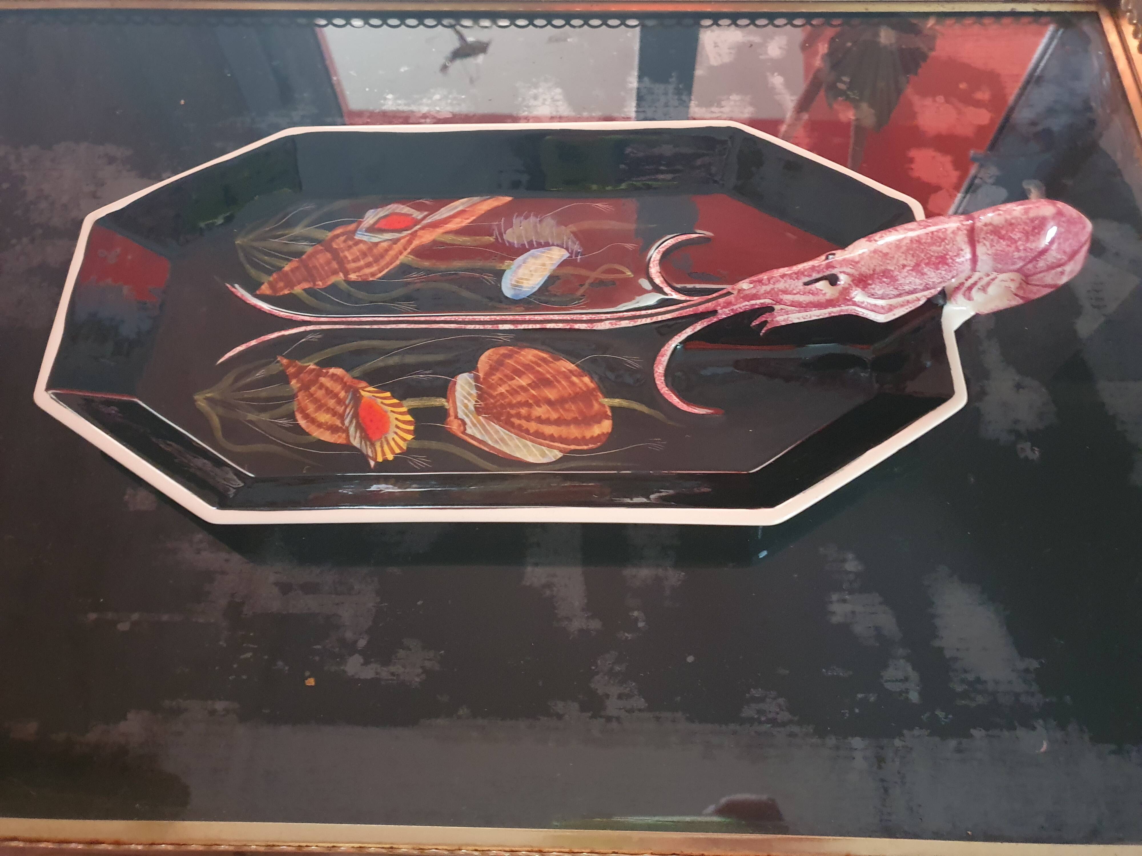 Serving dish signed henriot quimper