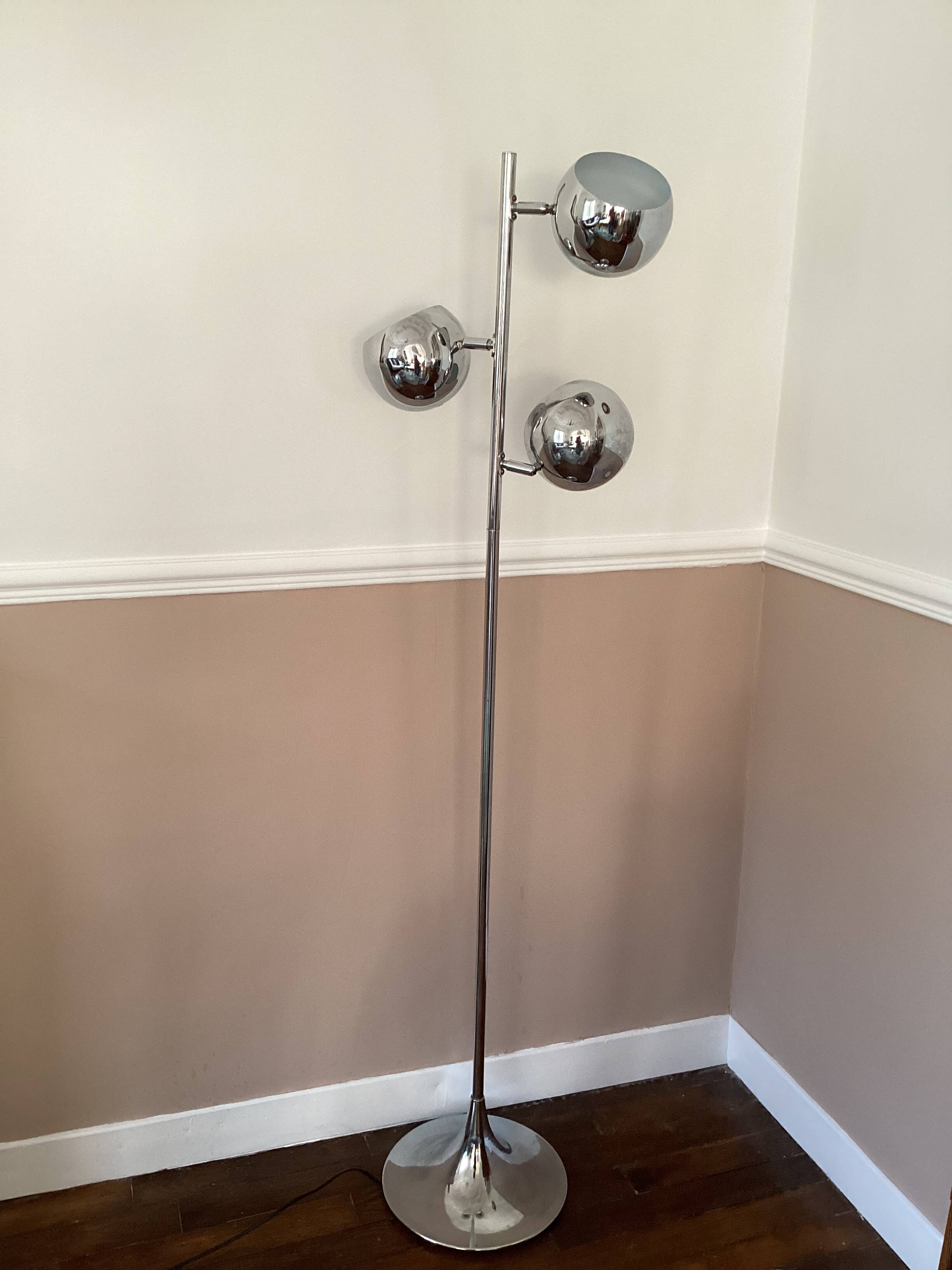 Eye Ball light fixture, vintage 70s