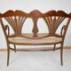 Fischel art nouveau bench in bentwood