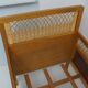 1960s oak and wicker baby bed