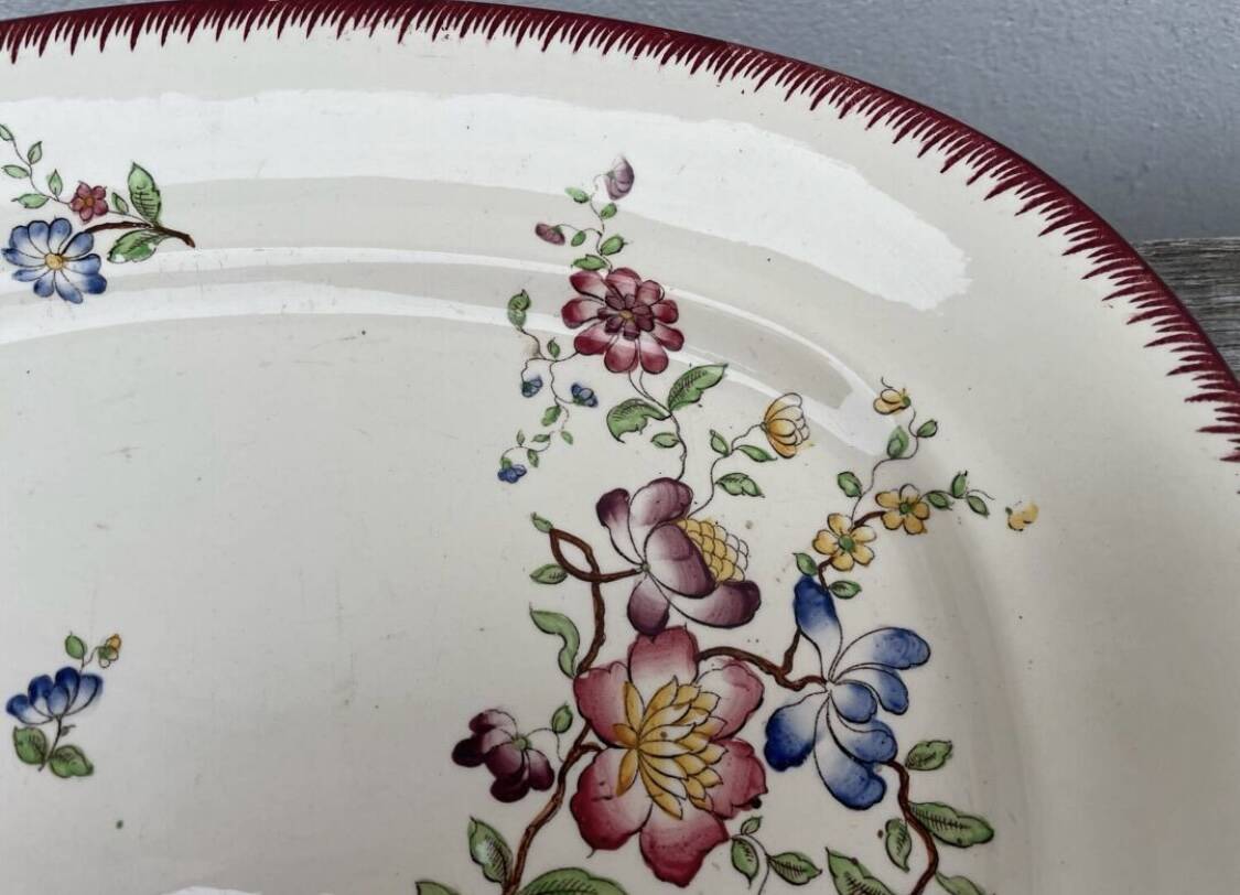 Ironstone serving platter Sarreguemines Strasbourg