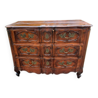 19th Chest of Drawers in Walnut and Bronze