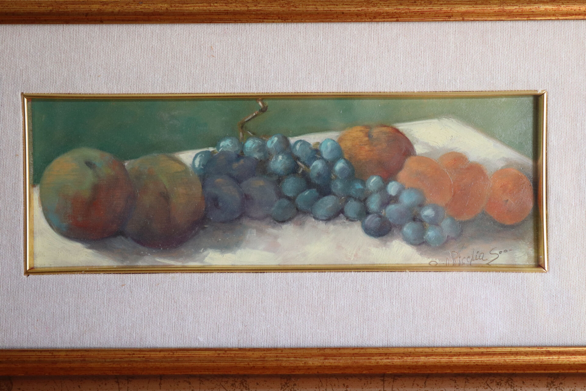 Still Life with Fruits – oil on framed panel