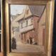 Petit tableau, rue de village en Bretagne