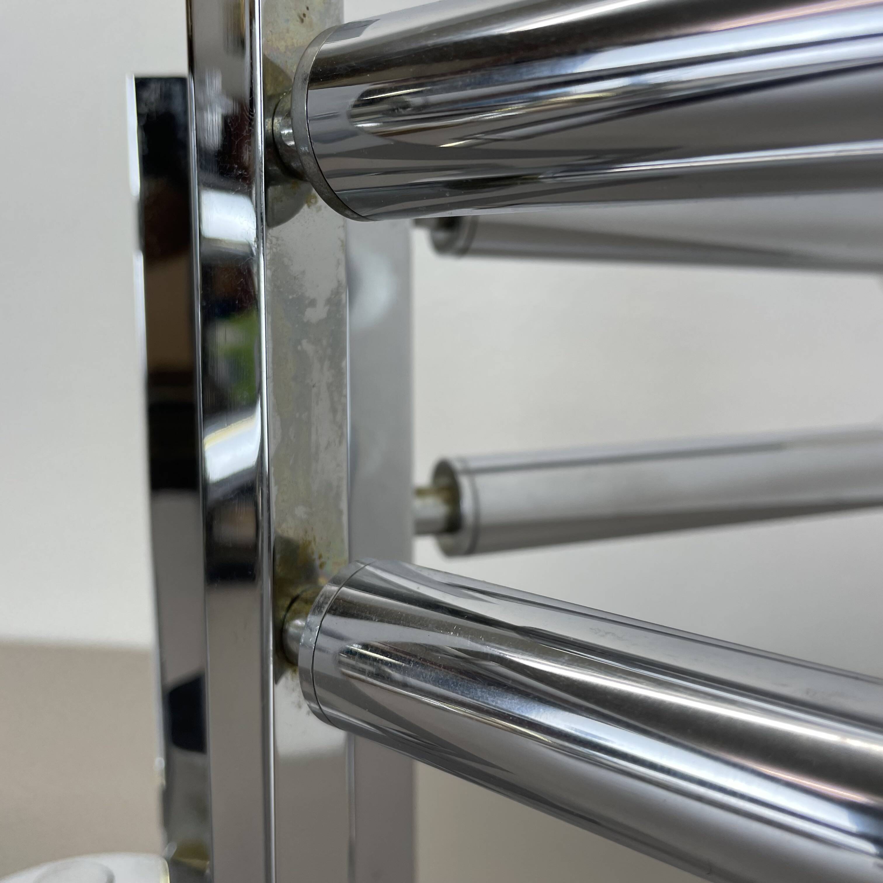 Modernist Huge chromed SPUTNIK Sciolari Style Ceiling Light, Italy, 1970s