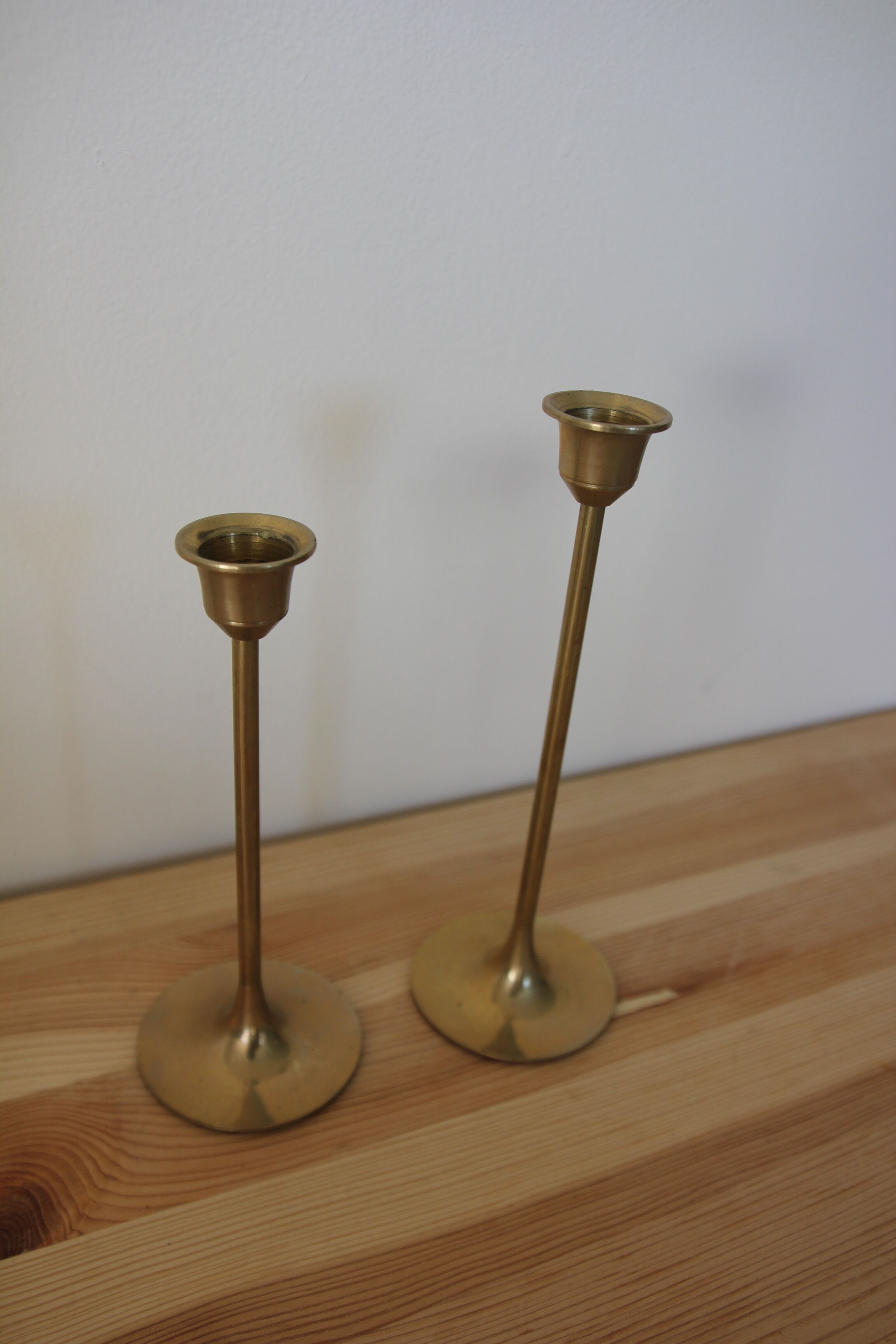 Brass candle holders