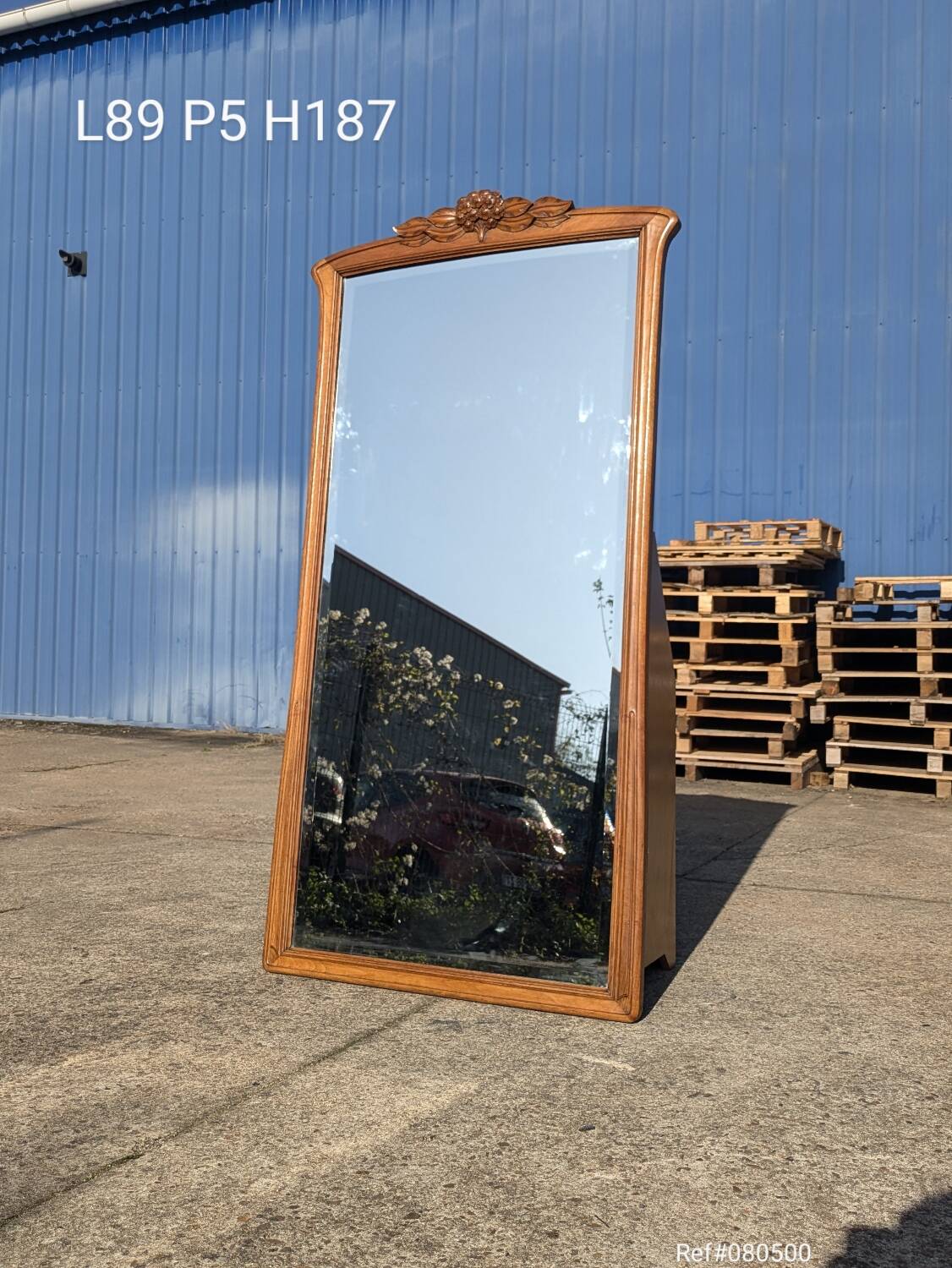 Large 187cm Art Nouveau Mirror, Nancy School, in the Majorelle style